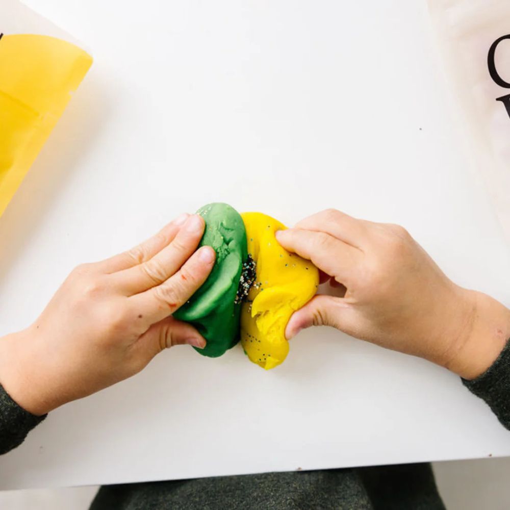Natural Play Dough- Glitter Dino
