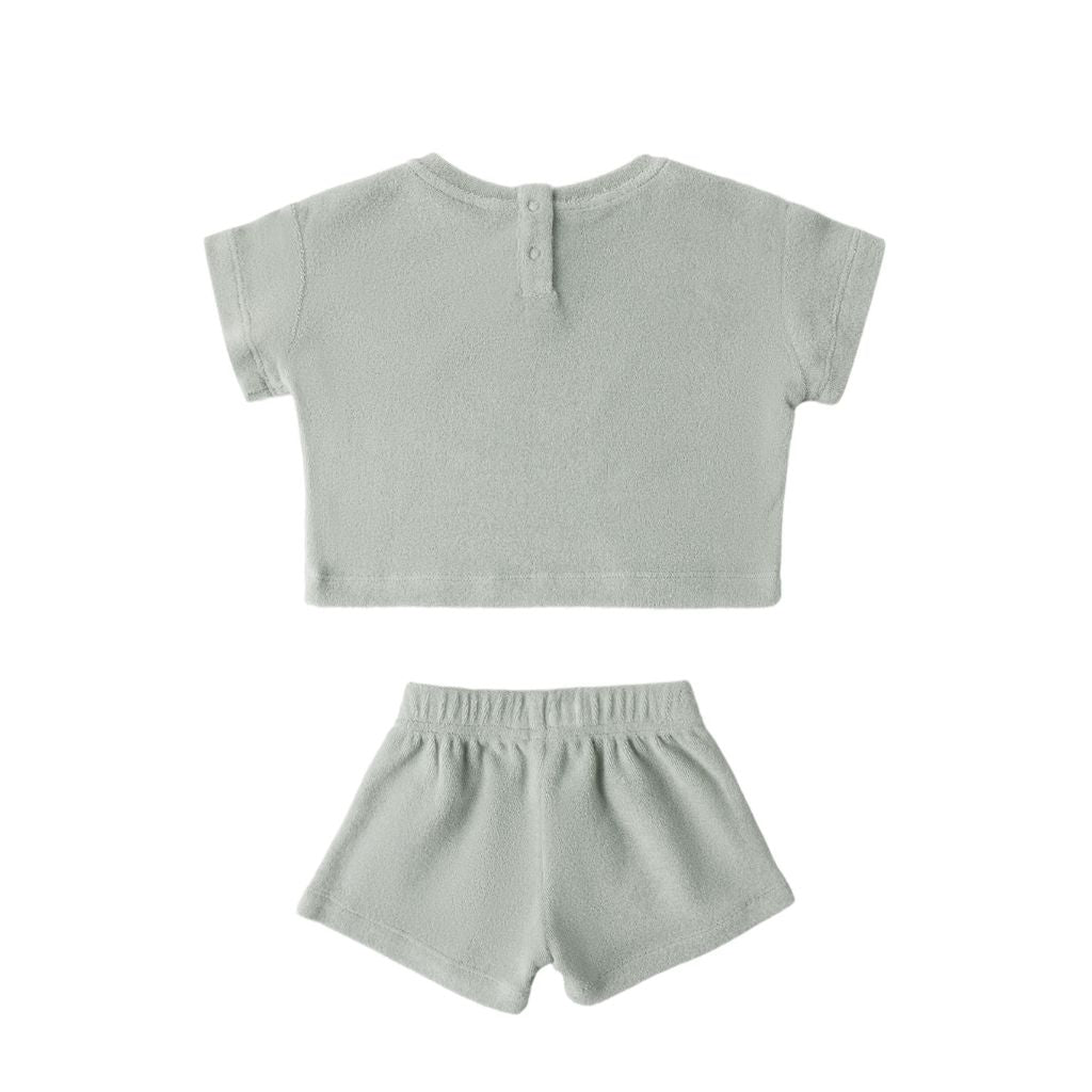 Quincy Mae Terry Tee and Short Set Sage