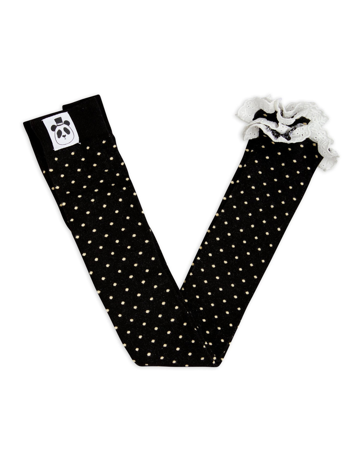 Mini Rodini Polka dot lace edge legging