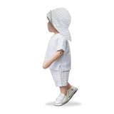 1 + in the Family Newborn TINOS Gingham seersucker Short