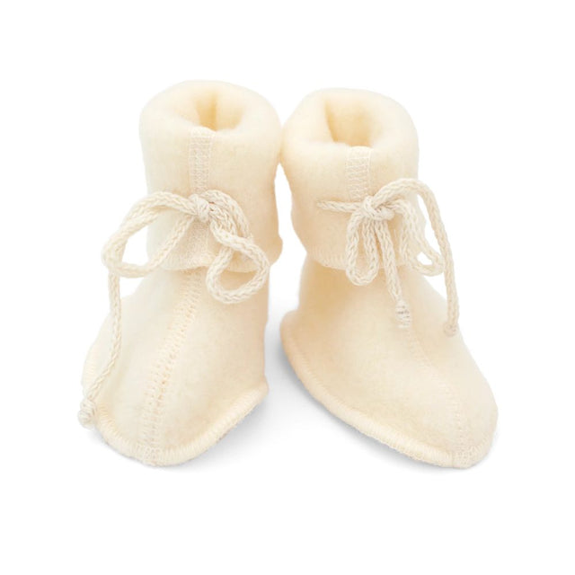 Engel Baby Booties With Ribbon Natural