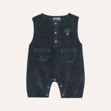 The Campamento Baby Grey Corduroy Romper