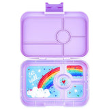 Yumbox Tapas - Leakproof Bento Box 4 or 5 Compartment Trays Seville Purple / Rainbow Tray