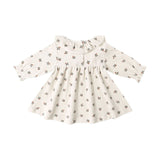 Quincy Mae Velour Baby Dress Holly Berry