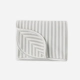 Quincy Mae Waffle Baby Blanket Sage Stripe