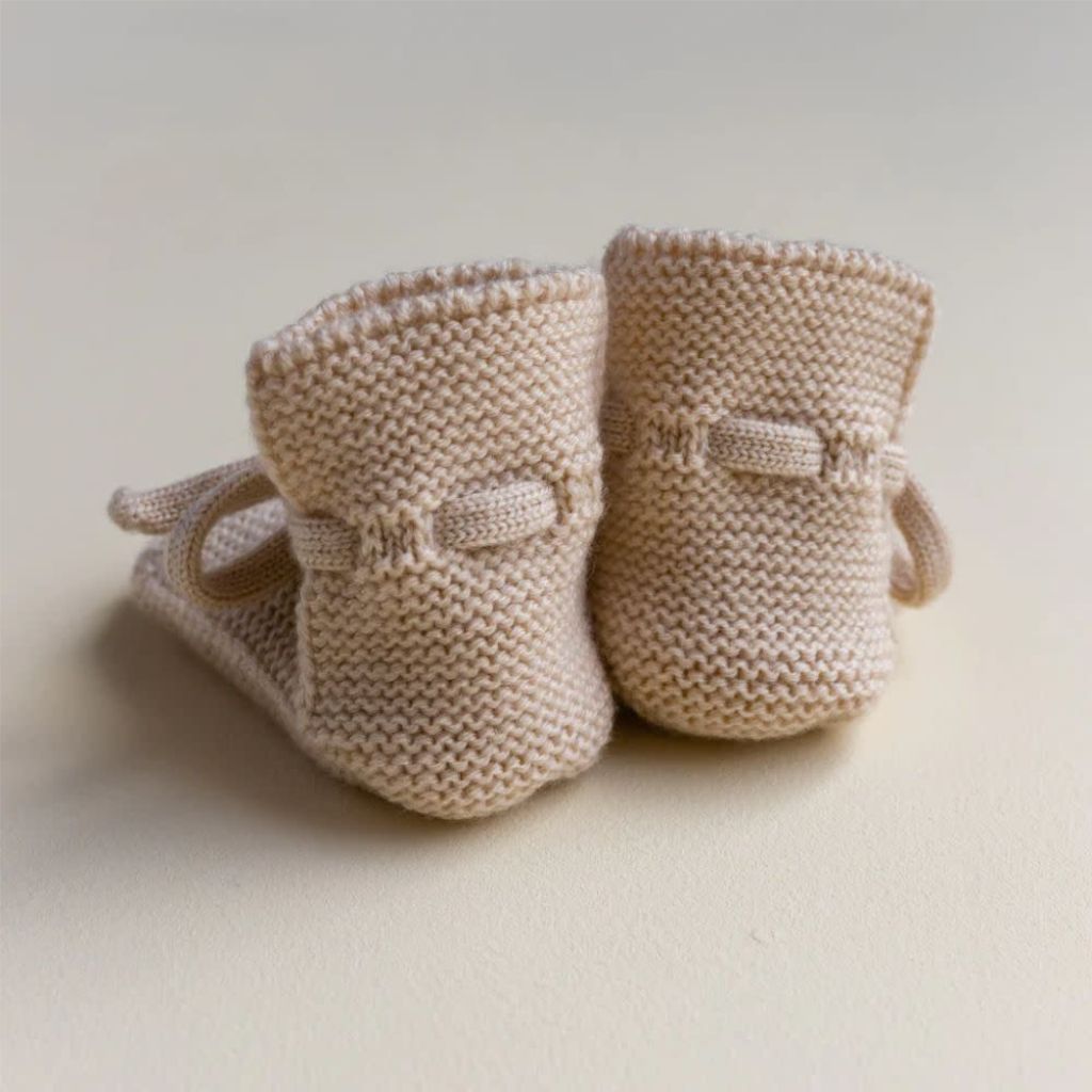 Hvid Merino Wool Booties Oat