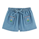 Emile & Ida Embroidered Denim Short