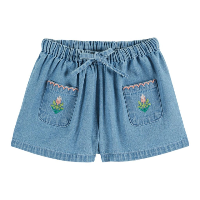 Emile & Ida Embroidered Denim Short