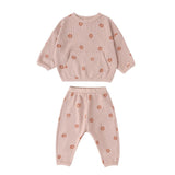 Quincy Mae Waffle Sweater Set Pink Daisy