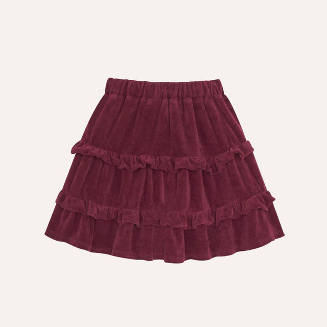 The Campamento Burgundy Velour Skirt