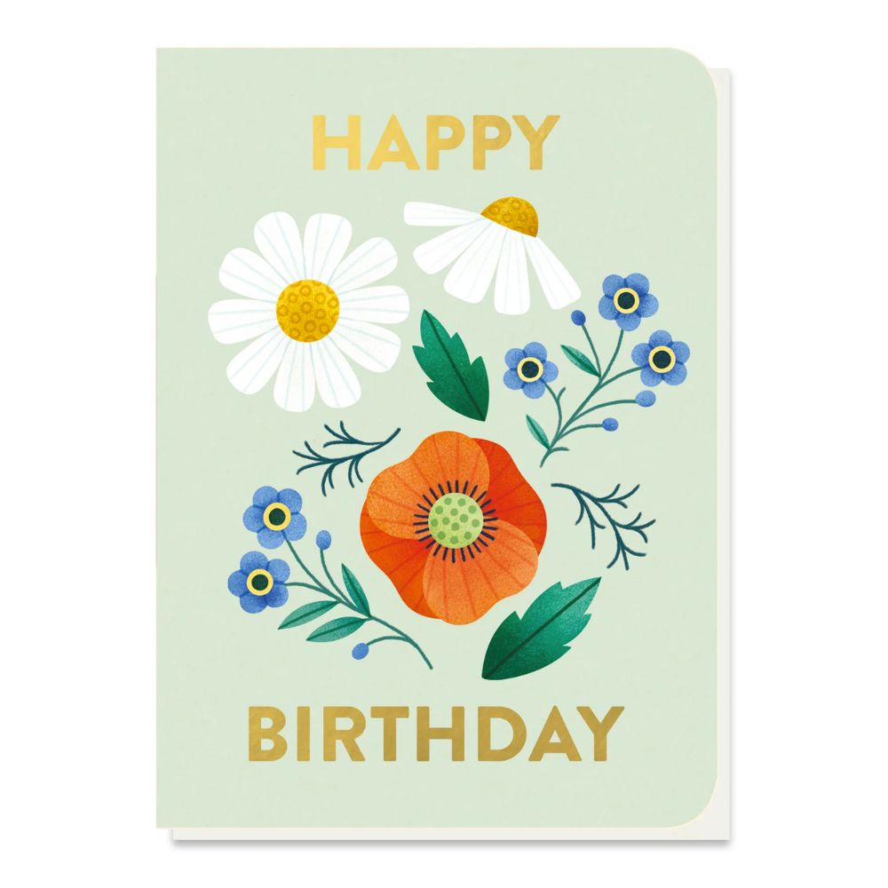 Wild Flowers Birthday Card