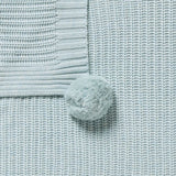 Wilson & Frenchy Cloud Blue Organic Knitted Blanket