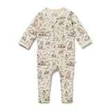 Wilson & Frenchy Foxglove Forest Organic Zipsuit with Feet