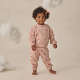 Quincy Mae Waffle Sweater Set Pink Daisy