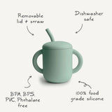 Mushie Silicone Training Cup and Straw - Fairy Mice