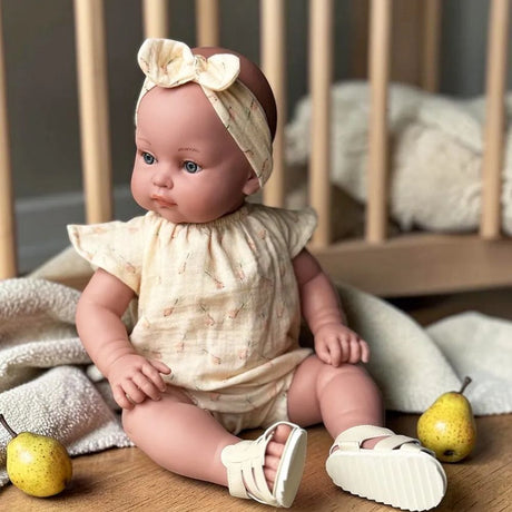Minikane Yaëlle Bambinis doll 47cm dressed with Clara ensemble in Hélène cotton gauze
