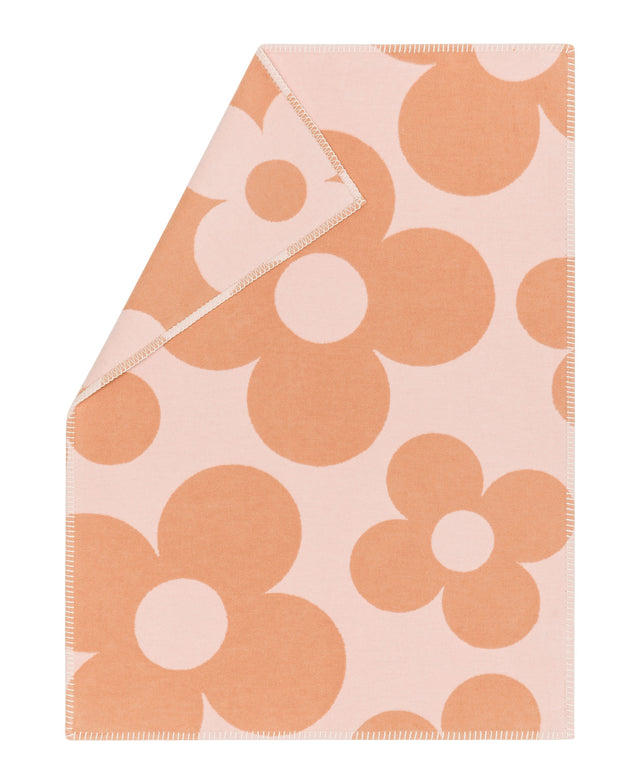 Fussenegger LENA baby blanket "flowers" 100 % organic cotton- Pink, 90x70cm
