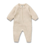 Wilson & Frenchy Cream Organic Knitted Bubble Growsuit
