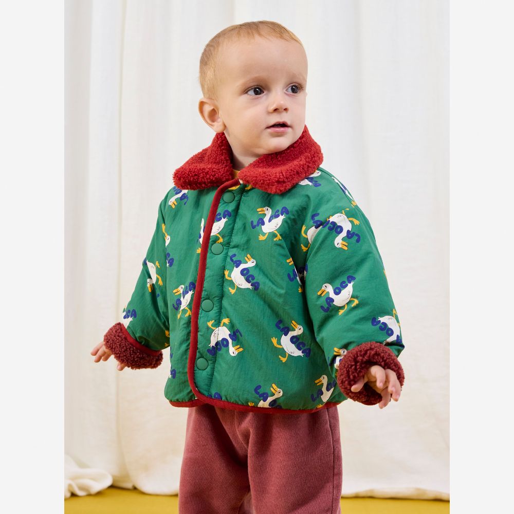 Bobo Choses Baby La Oca all over reversible Sheepskin Jacket