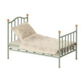 Maileg Vintage single bed, Mouse - Mint