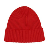 Huttelihut Hat Wool Knit Color Solid Poppy Red
