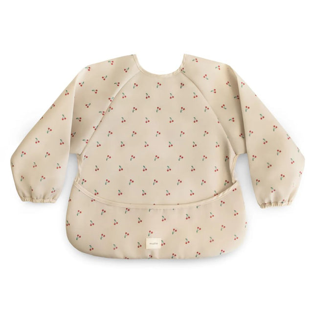 Mushie Long Sleeve Bib - Cherries