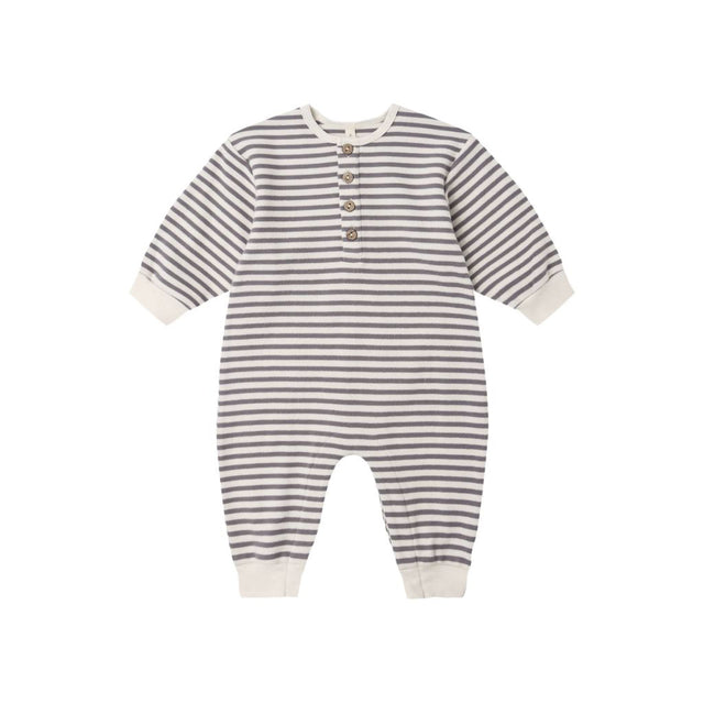Quincy Mae Relaxed Jumpsuit Slate Stripe