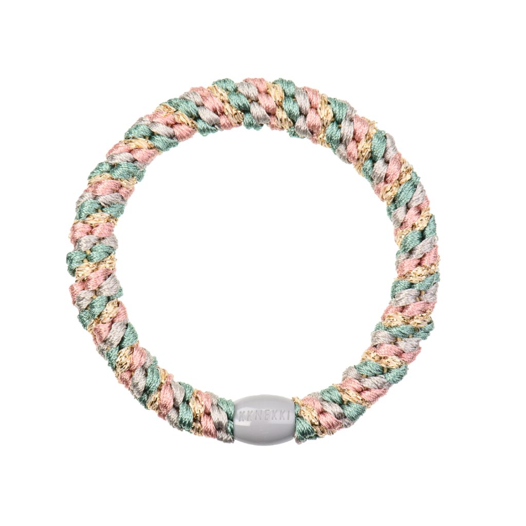 Kknekki Oroginal Hair Tie Mix Faded Green Pink Glitter