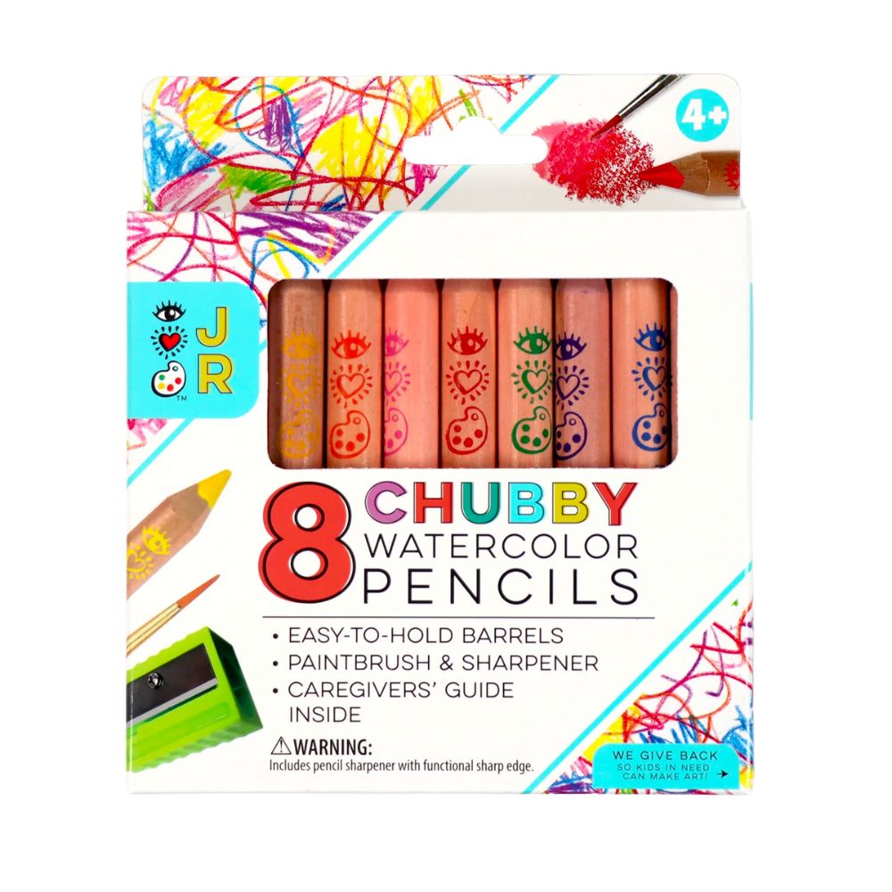 8 Chubby Watercolour Pencils