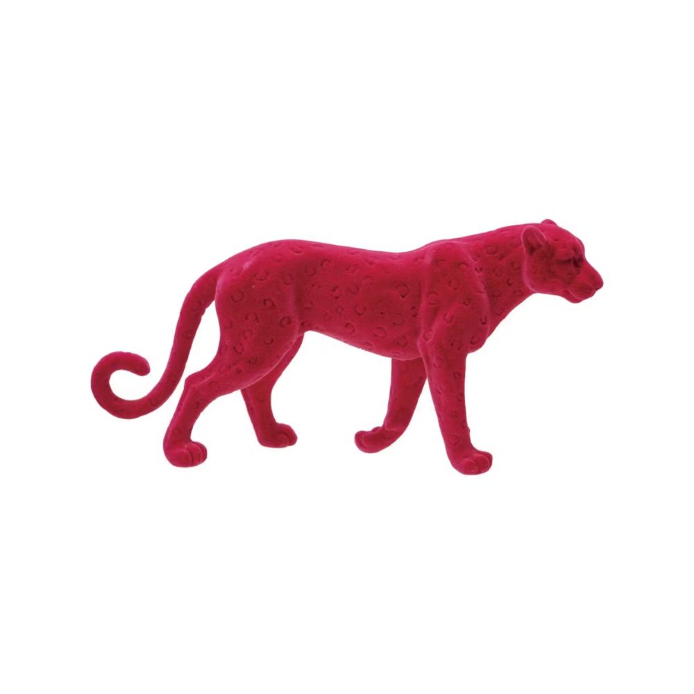 Flocked Resin Cheetah, 10-1/2"L x 2-1/4"W x 5-1/4"H