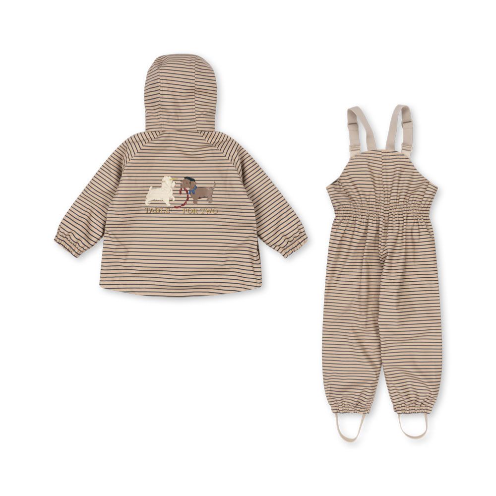 Konges Sløjd Rainy Palme Dog Set Stripe La Mer