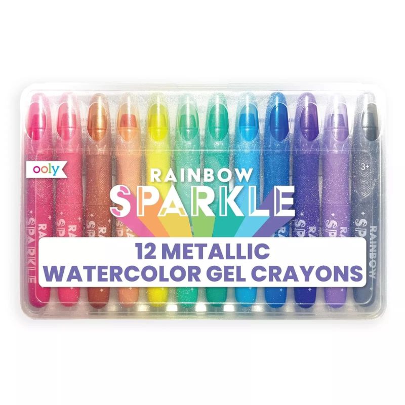 Rainbow Sparkle Metallic Watercolor Gel Crayons