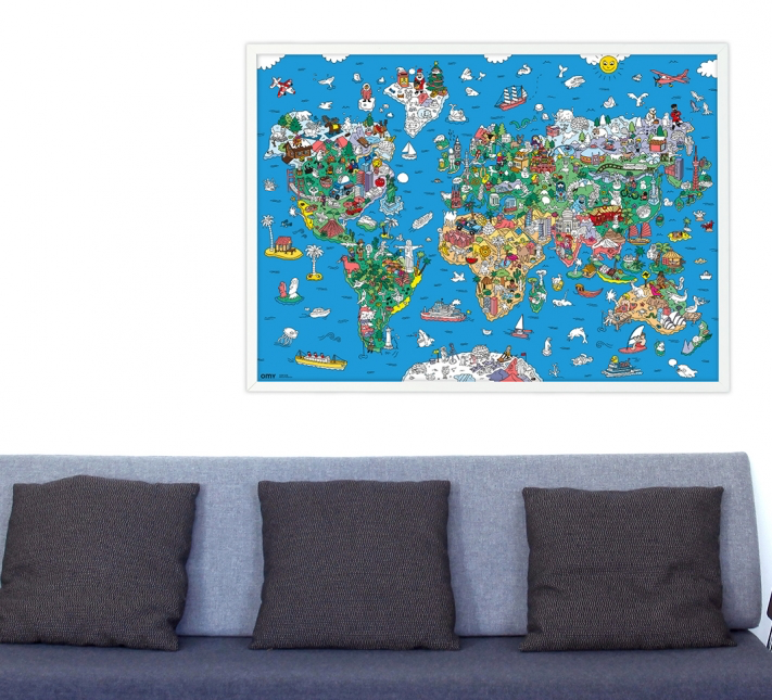 Omy Sticker Poster- Atlas