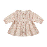 Quincy Mae Ruffle Collar Button Dress Pink Blossom
