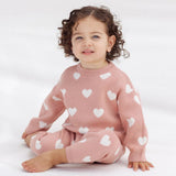 Quincy Mae Heart Knit Sweater