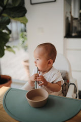 Mushie Silicone Feeding Spoons (2-Pack) - Blush/Sand