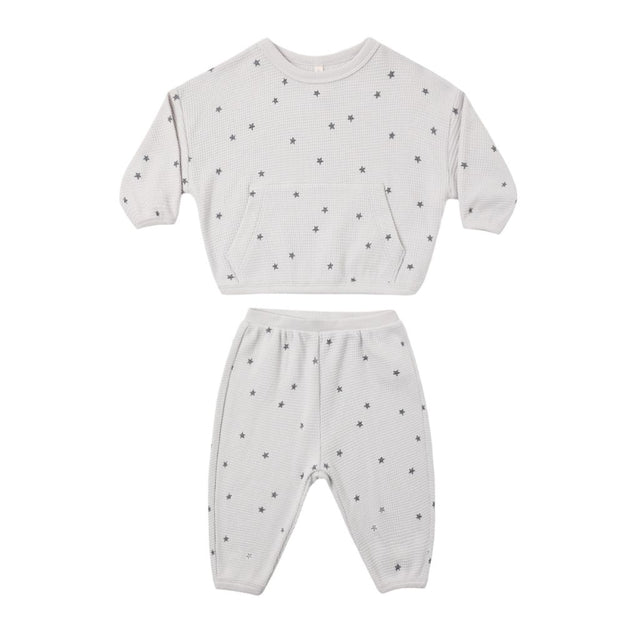 Quincy Mae Waffle Slouch Set Stars