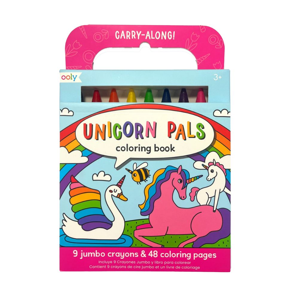 Carry-Along- Crayon & Coloring Book Set- Unicorn Pals