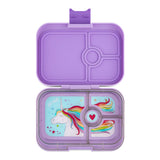 Yumbox Panino 4 Compartment Lavande Purple with Unicorn Tray