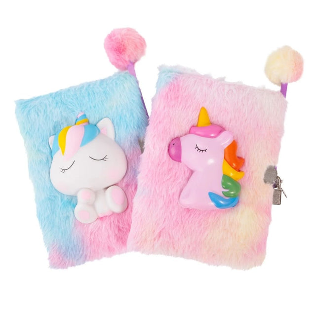 Furry Friends Squishy Journal Unicorn Assorted