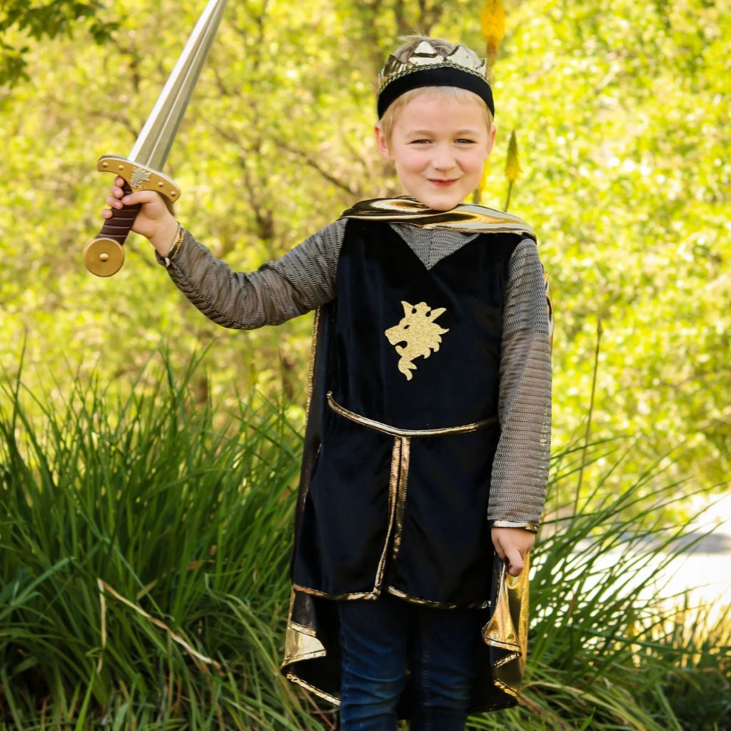 Golden Knight With Tunic, Cape, & Crown, Size 3-4