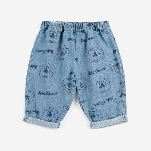 Bobo Choses Baby Pickles The Dog all over denim pants