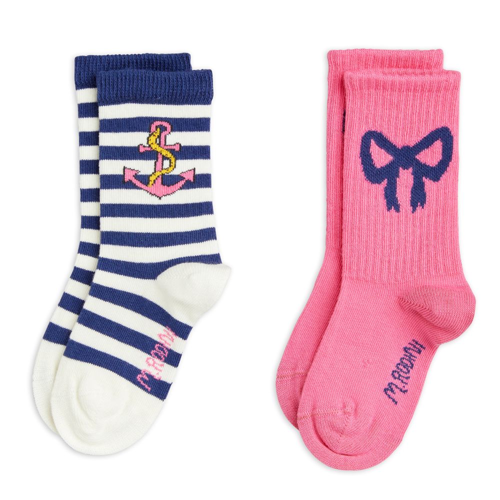 Mini Rodini Bow 2Pk Socks