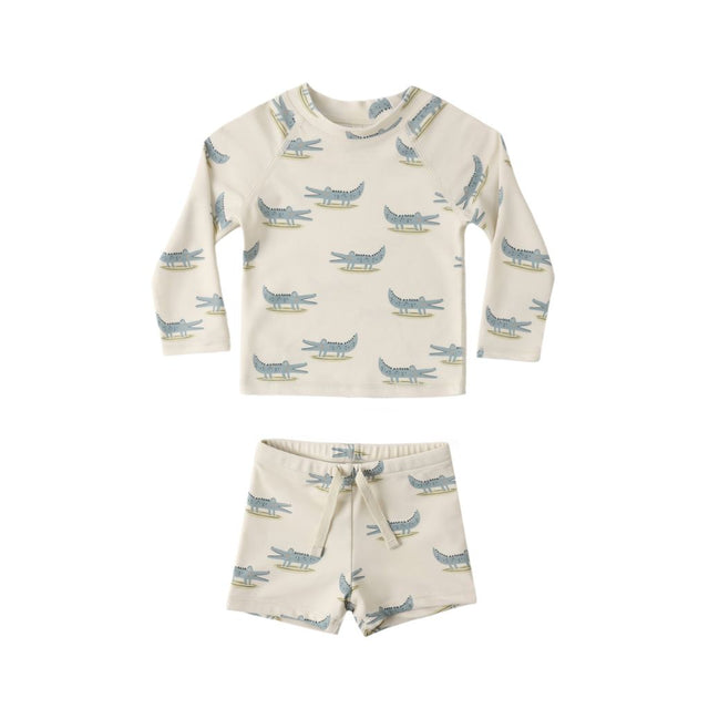 Rylee + Cru Boys Rashguard Set Alligators