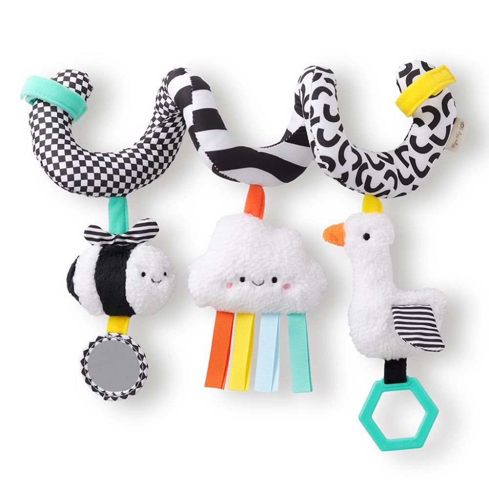 Itzy Bitzy Spiral Car Seat Activity Toy - High Contrast
