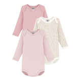 Petit Bateau LS Bodies 3pcs Rose / Tiny Flowers