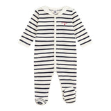 Petit Bateau Sleeper with collar Marine