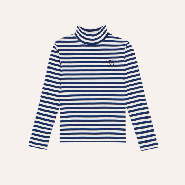 The Campamento Blue Stripes Turtle Neck Tshirt