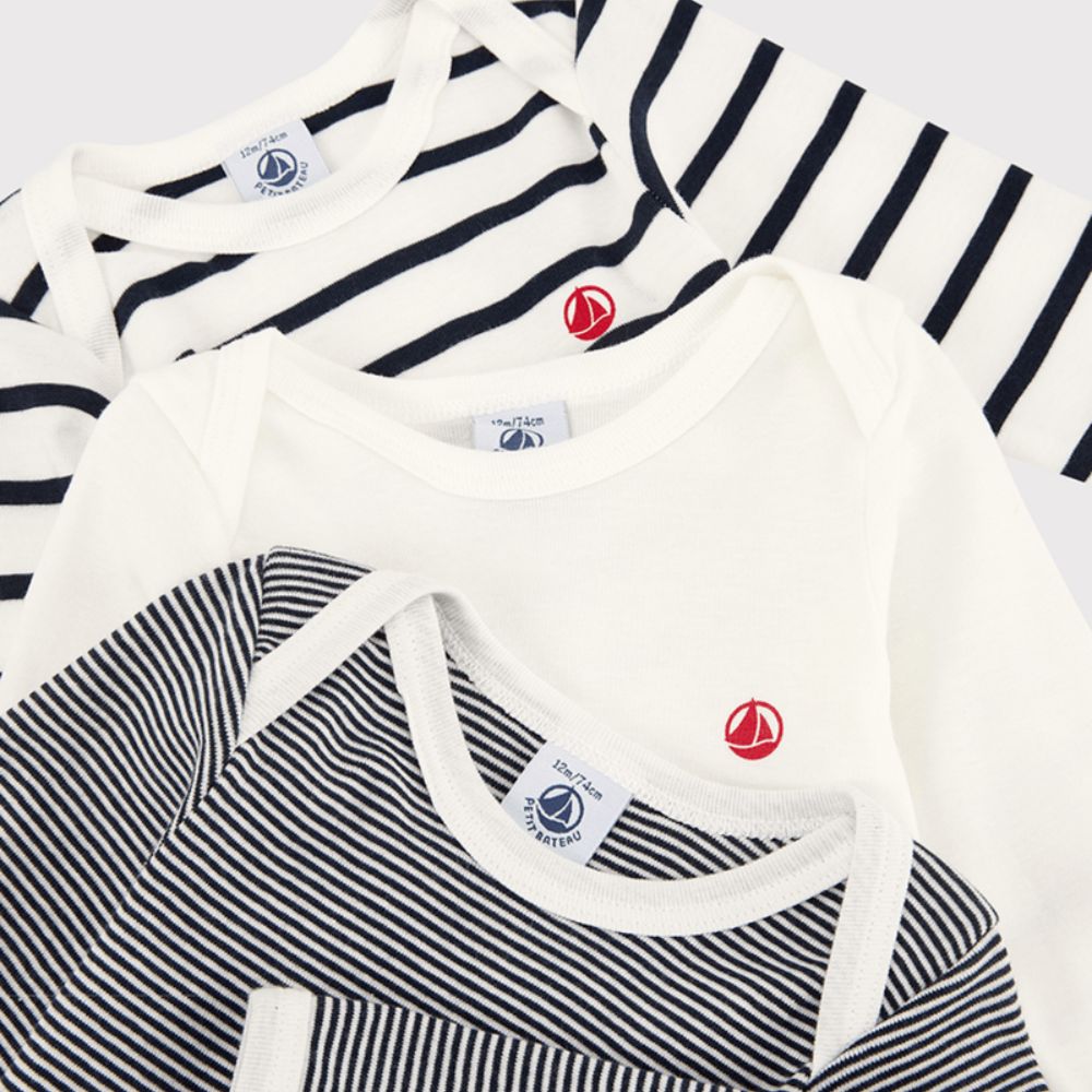Petit Bateau LS Bodies 3pcs