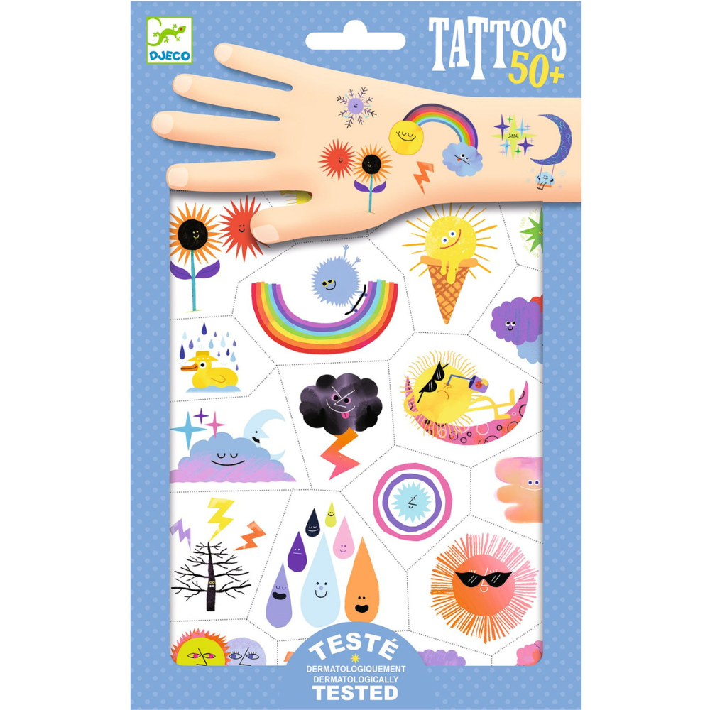 Djeco Tattoos Weather Emojis